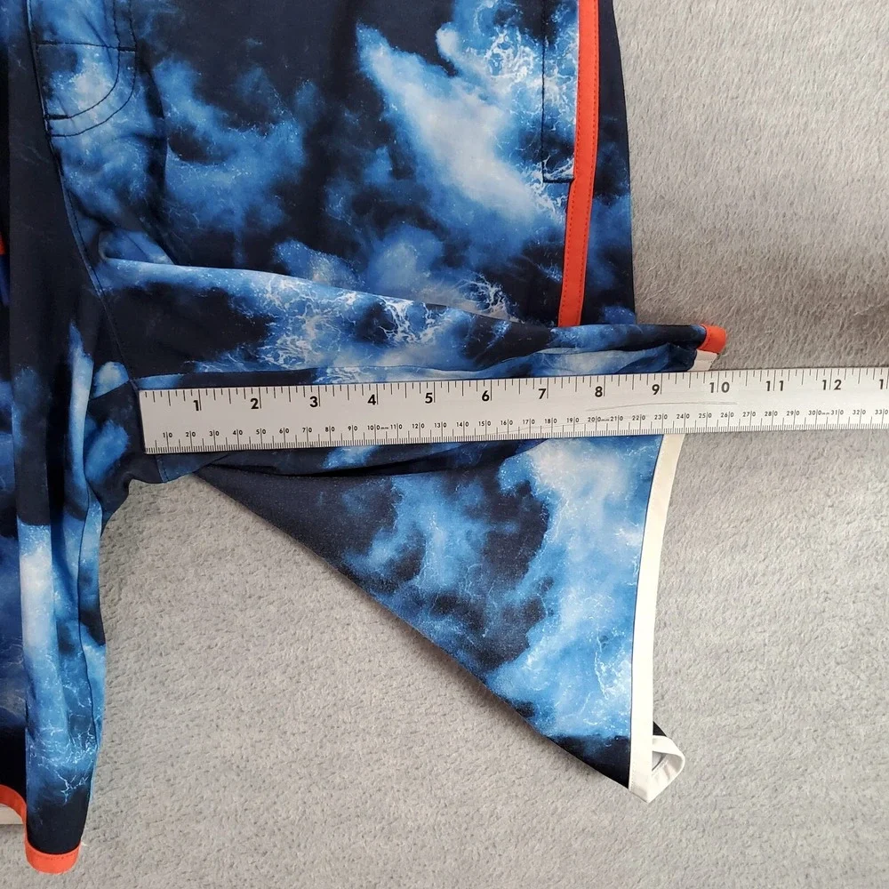 American Eagle Men Swimwear Small‎ Blue Tie Dye Board Short Outdoor Beach Surf
